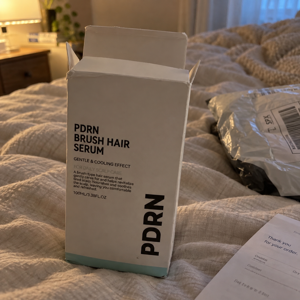 Sérum capilar PDRN Reedle Shot con peine masajeador.