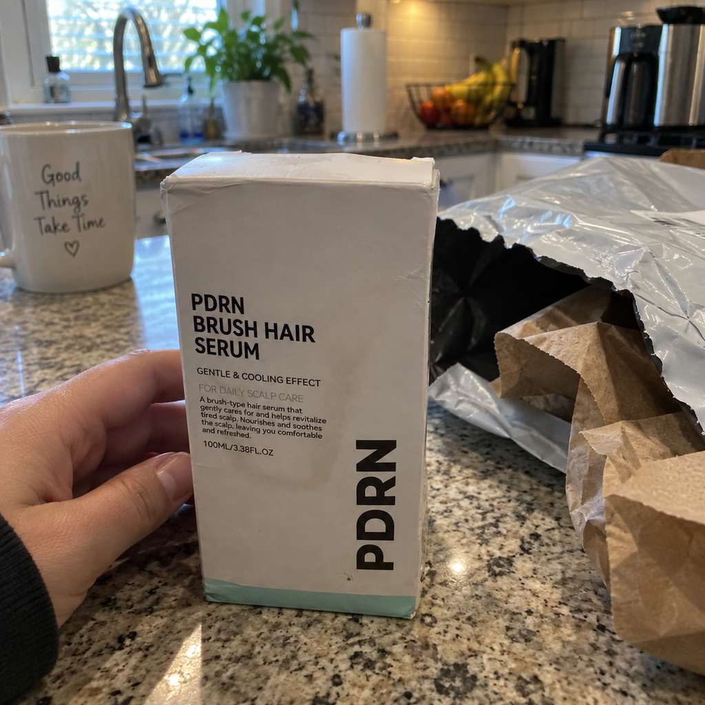 Sérum capilar PDRN Reedle Shot con peine masajeador.