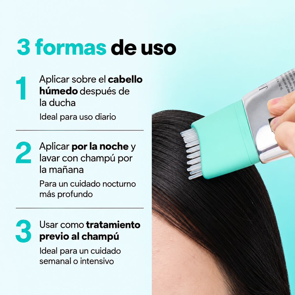 Sérum capilar PDRN Reedle Shot con peine masajeador.