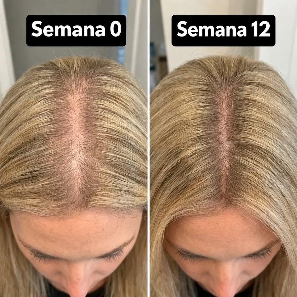 Sérum capilar PDRN Reedle Shot con peine masajeador.